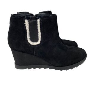 Koolaburra by‎ UGG Yonela suede wedge boots Sz 10 black